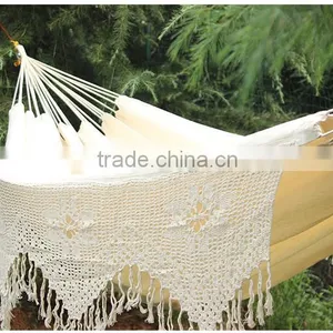 Wholesale High-grade Luxury Cotton Portable Outdoor Folding Hanging Hammock thumbnail-3