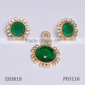 Fashion Wholesale Necklace Charms 18K Gold Or 925 Sterling Silver Plated Brass Jewelry Sets thumbnail-3