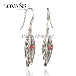 2015 Fashion Design Leaf Shape European Victoria Style Hanging Drop Earring thumbnail-1