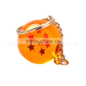 Anime DRAGON BALL 7 Star DRAGON BALL Logo 4cm Plastic Keychain Keyring thumbnail-5