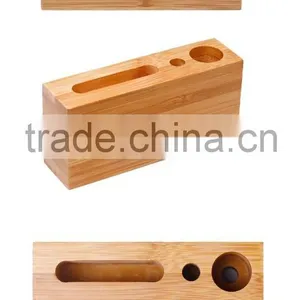 Natural Product Custom Made Bamboo Products Phone Pen Holder thumbnail-4