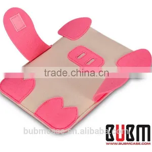 Red Color 9.7 Inch Wool Felt Tablet Case Cute Cartoon Pig Bag Tablet Sleeve Tablet Pouch thumbnail-2