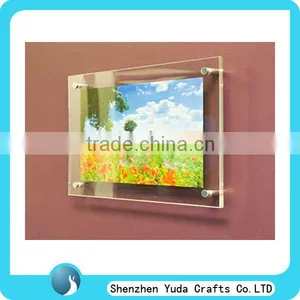 Custom Clear Acrylic Wall Mounted Photo Frame With Screws Funny Wall Mounted Picture Frames Cheap High Quality thumbnail-1