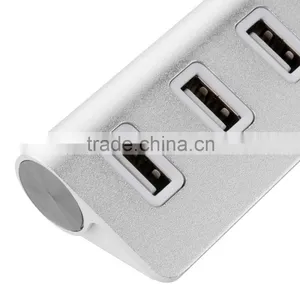 Multi 4 Port Aluminum Man Usb 2.0 Hub From China Suppliers With Blue LED Indicator Lights thumbnail-4
