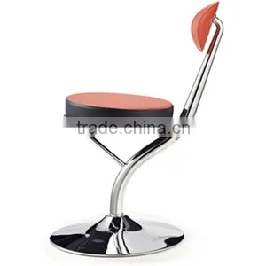 New Red & Black Fashion PU Leather Upholstery Swivel Bar Stools With Backrest thumbnail-1