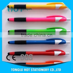 Promotion Click Action Screen Touch Ball Pen With Soft Grip, Colored Barrel Pen thumbnail-1