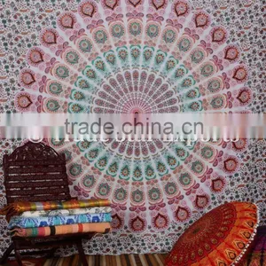 Indian Mandala Hippie Bohemian Wall Decoraiton Cotton Ethnic Wall Hangings Tapestry thumbnail-5