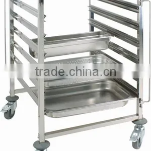 2 Tiers Stainless Steel Trolley for Restaurant or Kitchen Stainless Steel Trolley thumbnail-5