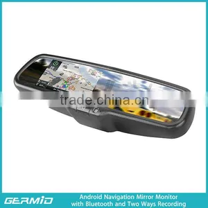 Android Car Rearview Mirror GPS Navigators,bluetooth,dvr Recording thumbnail-2
