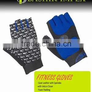 HEAVY DUTY LEATHER FITNESS GLOVES, LEATHER FITNESS GLOVES, HIGH QUALITY LEATHER FITNESS GLOVES WITH PADDING WITH LONG STRAPS thumbnail-1