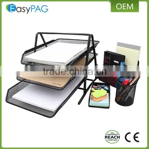 EasyPAG Luxury Multifunction 4 in 1 Mesh Office Desk Organizer Set thumbnail-1