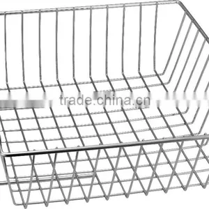 Iron Material Slatwall Gridwall Wire Display Basket thumbnail-1