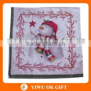 Christmas Snowman Dinner Napkin, Paper Serviette thumbnail-2