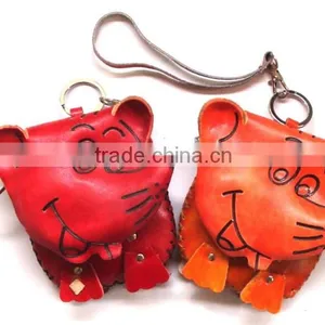 Wholesale High Quality Pure Hand-made Genuine Leathter Animal Coin Purse thumbnail-1