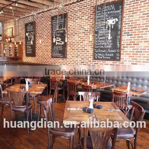 Commercial Restaurant Furniture Wooden Dining Chair /table and Booth Set thumbnail-1