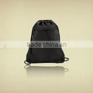 Recycled Canvas Drawstring Bag-With Zipper Pocket thumbnail-1