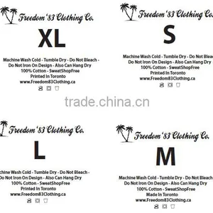Custom Heat Transfer Size Label,heat Transfer Size Care Label for Clothing thumbnail-1