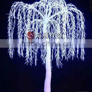 3.5m White Outdoor Artificial Led Weeping Willow Tree thumbnail-1