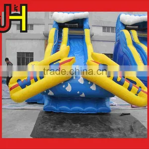 Hot Sale Outdoor 0.55mm PVC Tarpaulin Inflatable Wipeout Water Slide thumbnail-1
