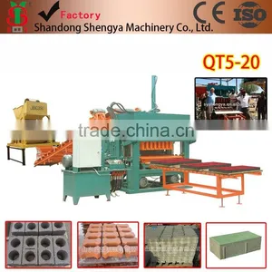 Heavy Industries QT5-20 Concrete Hollow&Paver Brick Making Machine Production Line thumbnail-1