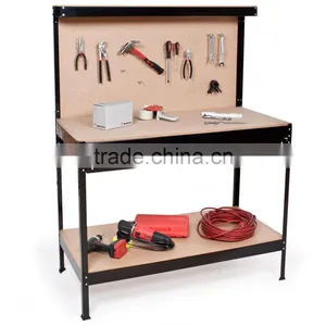 Garage Work Bench Table With Drawer and Peg Board thumbnail-1