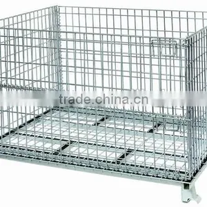 Metal Box With Wheels, Wire Mesh Cage thumbnail-1