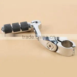360 Degree Adjustable Highway Footpeg Footrests For Universal 32mm Chrome thumbnail-3