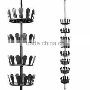 Revolving Shoe Rack With Rotating Storage Rack thumbnail-3