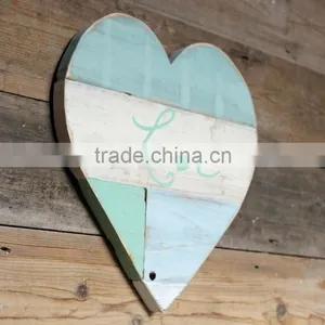 Reclaimed Wood Love Heart Art Sign thumbnail-3