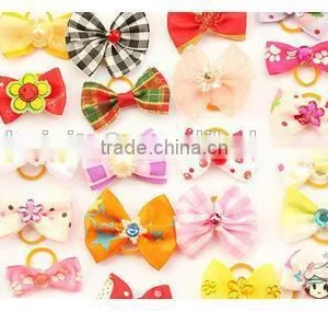 CY197 Handmade Pet Grooming Accessories Products Dog Bow Hair Little Flower Bows For Dogs Charms Gift thumbnail-6