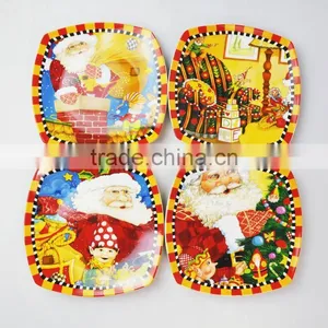 10.75" Cake Plate With Christmas Decal thumbnail-1