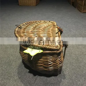 Eco-friendly Handmade Wicker Woven Bicycle Accessories Front Bicycle Basket thumbnail-2