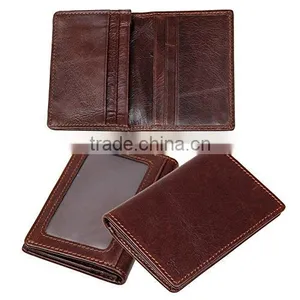 PU Leather Secure Retractable ID Window Credit Card Holder for Women thumbnail-1