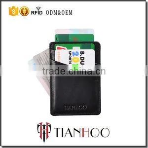 Slim Wallet Minimalist Leather Wallet RFID Blocking Card Holder thumbnail-1