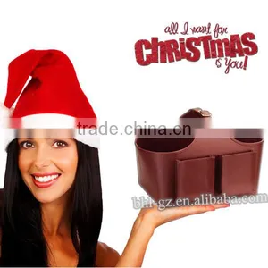 Hot Sales! Christmas Gift Faux Leather Storage Basket L-21(PW-53), Household Laundry Basket, Hotel Supplies Wine Basket thumbnail-1