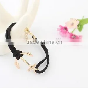 Bracelet Women 2017 Leather Bracelet Anchor Bracelet thumbnail-5