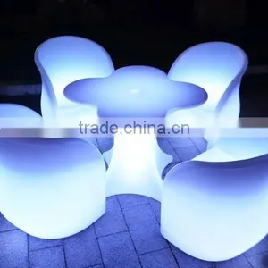 Hot Sale Commerical Fashion Illuminated Growing High Quality Plastic LED Sofa With 16 Colors Change thumbnail-4