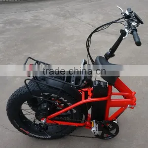 Green Power 48V 500W Fat Tire Small Folding Electric Bike for Wholesale thumbnail-3