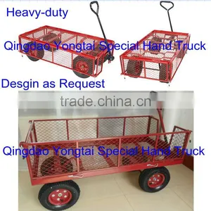 Steel Mesh Garden Wagon Cart thumbnail-1