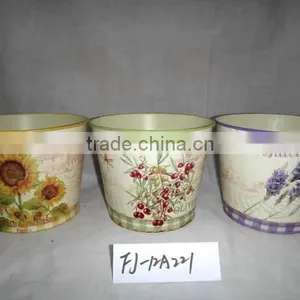 Cheap Metal Decal Flower Pot for Deco thumbnail-2