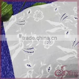 Lovely Birds and Flowers Embroidery Cotton Sheeting Lace Fabric for Dress thumbnail-2