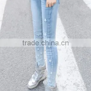 Fashion Knitted Tall Women's Fancy Denim Jeans Ladies Sex Jeans Women's Fashion thumbnail-2
