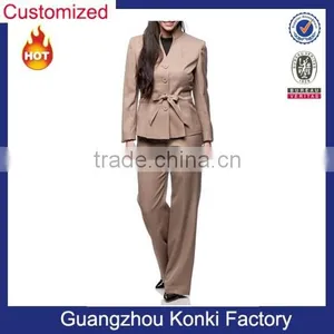 3-botton Belted Twill Pant Suit thumbnail-1