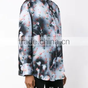 2016 Best Selling Full Floral Print Shirt for Women OEM Service thumbnail-1