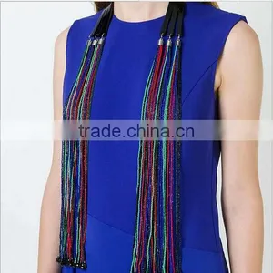 Big Brand Colorful Small Beads Tassel Necklaces for Womens Jewelry thumbnail-1