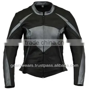 Womens Leather Motorbike Jacket thumbnail-1