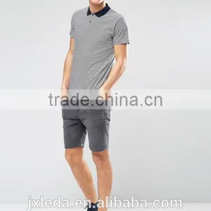 Latest Design Stripe Jersey 100% Cotton Men Polo Shirt OEM/ODM Service thumbnail-4
