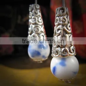 Wholesale Ceramic Silver Pendant Earrings thumbnail-1
