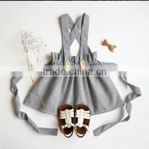 New Designs 0-6 Years Baby Summer Frocks Designs Baby Girl Stripes Cotton Dress thumbnail-2