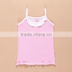 Made in China Blank Cute Pink Girls Tank Top for Summer thumbnail-1